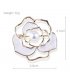 SB332 - Korean camellia hollowed out pearl brooch